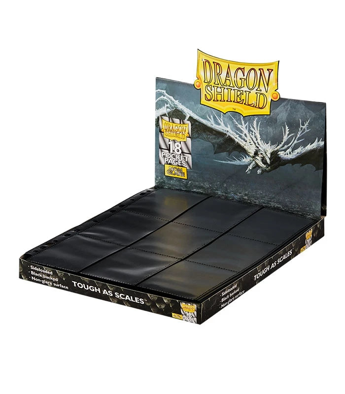 Páginas de 18 bolsillos Non Glare para cartas standard Dragon Shield